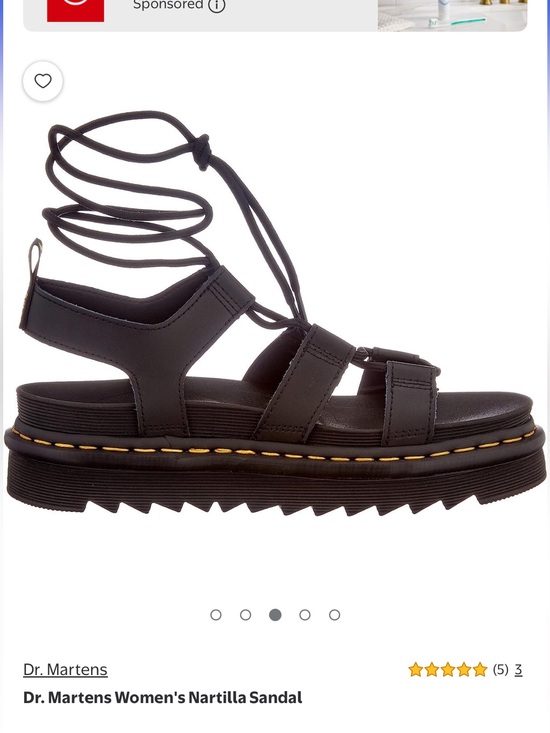 Dr. Martens Shoes - Dr. Martens Nartilla Brown Leather Platform Sandals with Black Insole women 9